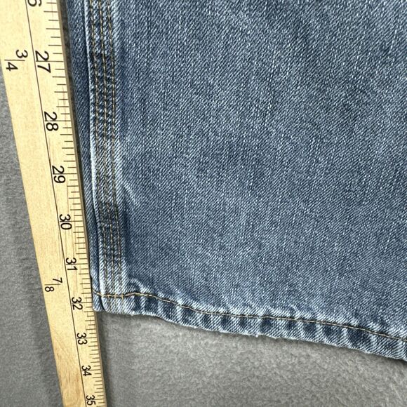 Carhartt Jeans Mens 34x34 Blue Straight Relaxed American‎ Cowboy Workwear Denim - Picture 5 of 12